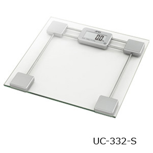 ガラストップのシンプルなデザイン 【半額】 A D 最大48%OFFクーポン UC-332-S パーソナル体重計 透明