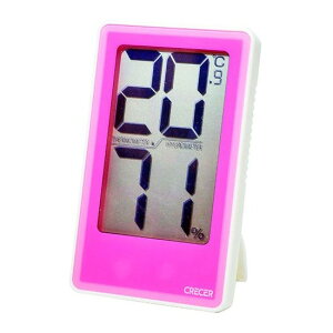 クレセル デジタル温湿度計 (ピンク) CR-2000P (-9.9〜50℃)