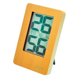 クレセル 天然木 デジタル温湿度計 （ホワイト） CR-2200W （-9.9～50℃）