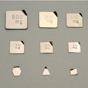 大正天びん 新光電子 セール 基準分銅型板状分銅 非磁性ステンレス 2級 10mg M1級 人気激安 M1PSB-10M