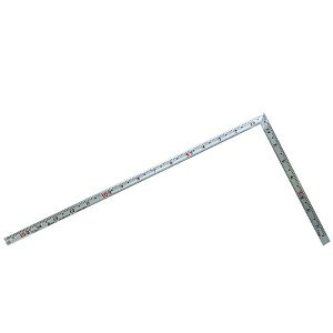 シンワ測定 曲尺 同厚 シルバー 1尺5寸 裏面角目 名作 10654