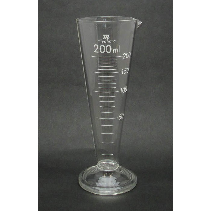 宮原計量器製作所 メートルグラス （液量計） 円錐型 200ml MGW200