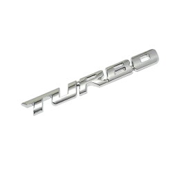 金属カーステッカー 「TURBO」 エンブレム おしゃれ 愛車のドレスアップ キズ隠しなどに 取付簡単 「TURBO」に変装 3Dステッカー 粘着テープ付き LST-CTURB1214