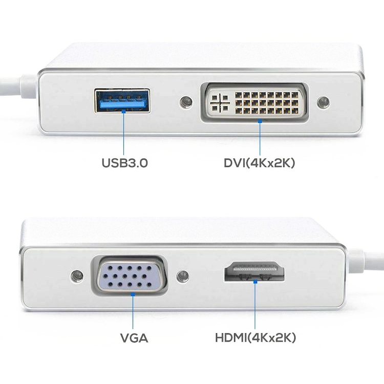楽天市場】Type-C⇒HDMI/DVI/VGA マルチ変換アダプター 4K×2K対応 HDMI
