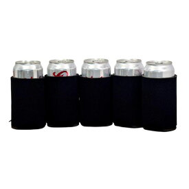ネオプレン缶カバー　5枚セット 缶クーラーホルダー 缶スリーブ 折りたたみ式 ドリンク ビール ジュース 飲料 結婚式/パーティー/イベント用 LST-KAN355CBS5