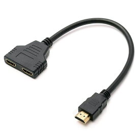 HDMI分岐ケーブル 長さ30cm 1080p フルHD対応 1入力/2出力 HDMIスプリッター 金メッキ端子 LST-HDMI10801T2