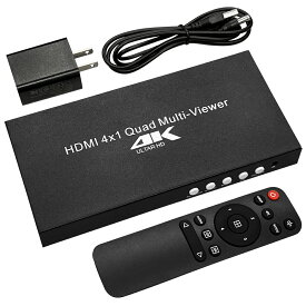 HDMI分配器セレクター 4K対応 4入力を1画面に分割表示 リモコン付き HDMI画面分割 4入力1出力 4K/1080P 4分割/2分割/1画面等7パターン切り替え LST-MPXF02