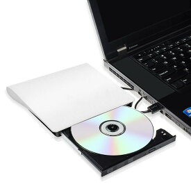 USB3.0推奨 ポータブル外付け ドライブ DVD±RW CD-RW 光学式 流線型 Window Linux Mac OS対応 PC ノートPC ドライバ不要 超スリムオシャレスタイル LST-USBDVD30