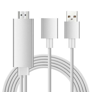 X}z TO HDMIϊP[u 1080P HDTV𑜓x iPhone/iPad/Air/Air2 Android(MHLڒ[̂)/ Ή Youtube/ʐ^//Q[̂܂܃erɉf OTGΉHDMIϊ LST-SP2HDMI