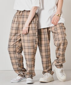 ユニセックスで着用可能 シェフパンツ/イージーパンツ チェック chef pants