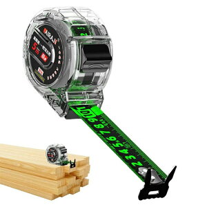 メジャー 巻き尺 5m 7.5m 10m 透明 目盛り 見やすい 高精度 蛍光 ステンレス製 DIY 防水 両面目盛 測り 距離測定器 ロック 落下防止 測定工具 小型 軽い 裁縫 洋裁 計測 手芸 軽量 建設プロジェク