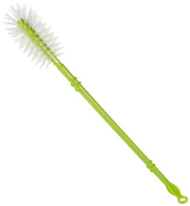 アズマ コップ洗い 水筒・ボトル用ブラシ 全長36.5cm 360度植毛 細いそそぎ口洗いもOK KT676 グリーン