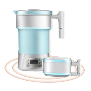 Aseech 折りたためるケトル 電気ケトル 800ml 電圧切替式 海外でも使える 携帯ポットシリコン キャンプ 電気ポット 湯沸かしコンパクト 携帯便利 旅行用品