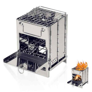 バーベキューコンロ 折りたたみコンロ 1台3役スマートグリル 折りたたみ式焚き火台 キャンプ グリル 焚き火台コンパクト 炭火焼きコンロ ステンレス製アウトドア バーベキューグリル アウ