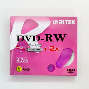 RITEK DVD-RW �f�[�^�p 4.7GB 5�� 2�{���Ή� �X�����P�[�X D-RW2X5PB