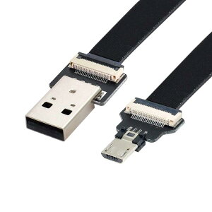 chenyang Micro USB �t���b�g�P�[�u�� USB 2.0 �I�X - Micro USB �I�X ���{�� �t���b�N�X �����P�[�u�� �A�_�v�^�[ 0.2M