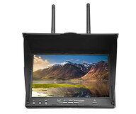 Qiilu FPV空撮用モニター FPVレシーバーモニター レシーバー FPVレース適用 バッテリー内蔵 5.8G 7インチ…