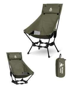 OneTigris Dragonhide �A�E�g�h�A�`�F�A �n�C�o�b�N�L�����v�`�F�A 2WAY �܂肽���ݎ����[�`�F�A ���E���w�b�h���X�g�t�� �ω׏d150kg ���萫�A�b�v �o�R �A�E�g�h�A�p�i