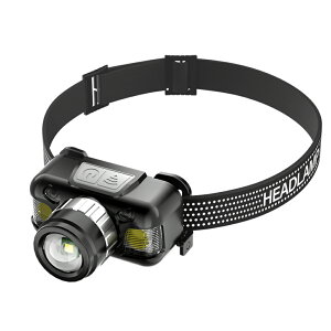 【先着50名★半額クーポンで1680円】ヘッドライト 明るい LEDライト 最強 ヘッド ライト 釣り 登山用 ヘッドライト ヘルメット Type-C充電式 4つ点灯モード モーションセンサー付き 800mAh大容量
