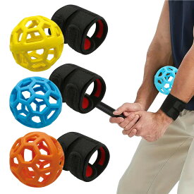 ゴルフスイングトレーナー 手首用 ゴルフスイング練習ツール ゴルフ練習器具 ゴルフボールトレーニング補助具 スイング素振り矯正 チキンウィング矯正 ミート率飛距離アップ 練習用品 ブルーボール ゴルフコース用 芝生