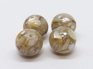 シェルポール ビーズパーツ  2個入り  p-1026