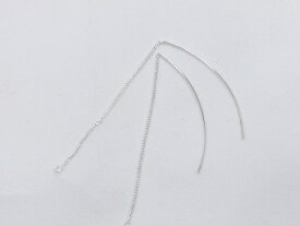 【ピアス　パーツ】チェーンピアス　アメリカンピアス　白銀 1セット入り　ph-0534