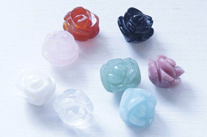 楽天市場】天然石 薔薇の彫刻パーツ 12mm1粒売り : 天然石卸問屋  