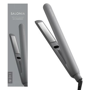 【エントリーでポイント5倍】SALONIA スムースシャイン ストレートヘアアイロン SAL23105BK 24mm ブラック グレー ピンク