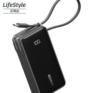 Anker Power Bank (10000mAh, Fusion, Built-In USB-C ケーブル) ブラック A1637N11 ギフト対象