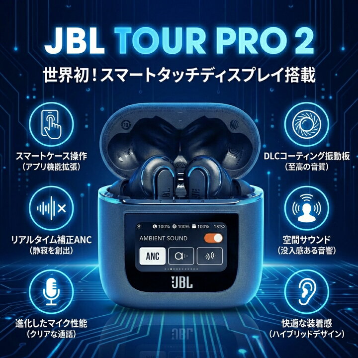 楽天市場】JBL TOUR PRO 2 ワイヤレスイヤホン ブラック 
