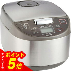 【エントリーでポイント5倍】SHARP　ジャー炊飯器(5.5合炊き)　シルバー系　KS-S10J-S