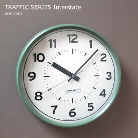【クーポン配布中】掛け時計 時計 壁掛け時計 書体 視認性 AMP STD CLOCK TRAFFIC SERIES Interstate Bold ウォールクロック 交通機関 公共 海外 高速道路標識 道路標識 フォント 速度表示 ルート番号 スイーブメント 音がしない レトロ おしゃれ 北欧 AMP-C063