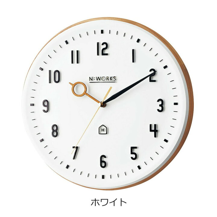 カチカチしない ⌚ 壁掛け時計 学習時計 電池式 ホワイト 無音 夜光時計