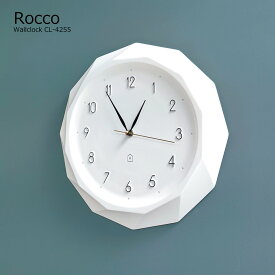 掛け時計 北欧 おしゃれ Rocco ロッコ 時計 壁掛け 静か 静音性 無音 雑貨 インテリア シンプル モダン 清潔 高級感 かわいい ホワイト 白 インターフォルム CL-4255 アンティーク ヴィンテージ 姫系 オシャレ 韓国インテリア