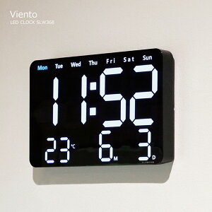 yMAX1500~OFFN[|zuv |v LED  fW^ Rt u|p k @\ LED CLOCK Viento rGg SLW368 A[ ubN  傫 t rO  