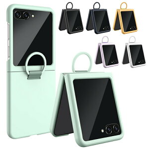Galaxy Z Flip6 Flip5 �P�[�X �ϏՌ� �J�o�[ �܂肽���݌^ ������ �����h�~ �Ў葀�� �T�u�f�B�X�v���C�t���ی�t�B���� �����O�t�� �����
