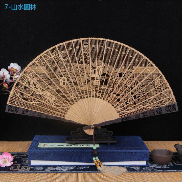 楽天市場】最高級 蘇州扇子 ハンドメイド 黒檀親骨 檀香扇 白檀 AAA  