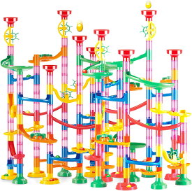 【262個・送料無料】 ビーズコースター 知育玩具 スロープ ルーピング セット 子供 組み立 DIY 積み木 室内遊び 男の子 女の子 誕生日のプレゼント ビー玉転がし おもちゃ ブロック