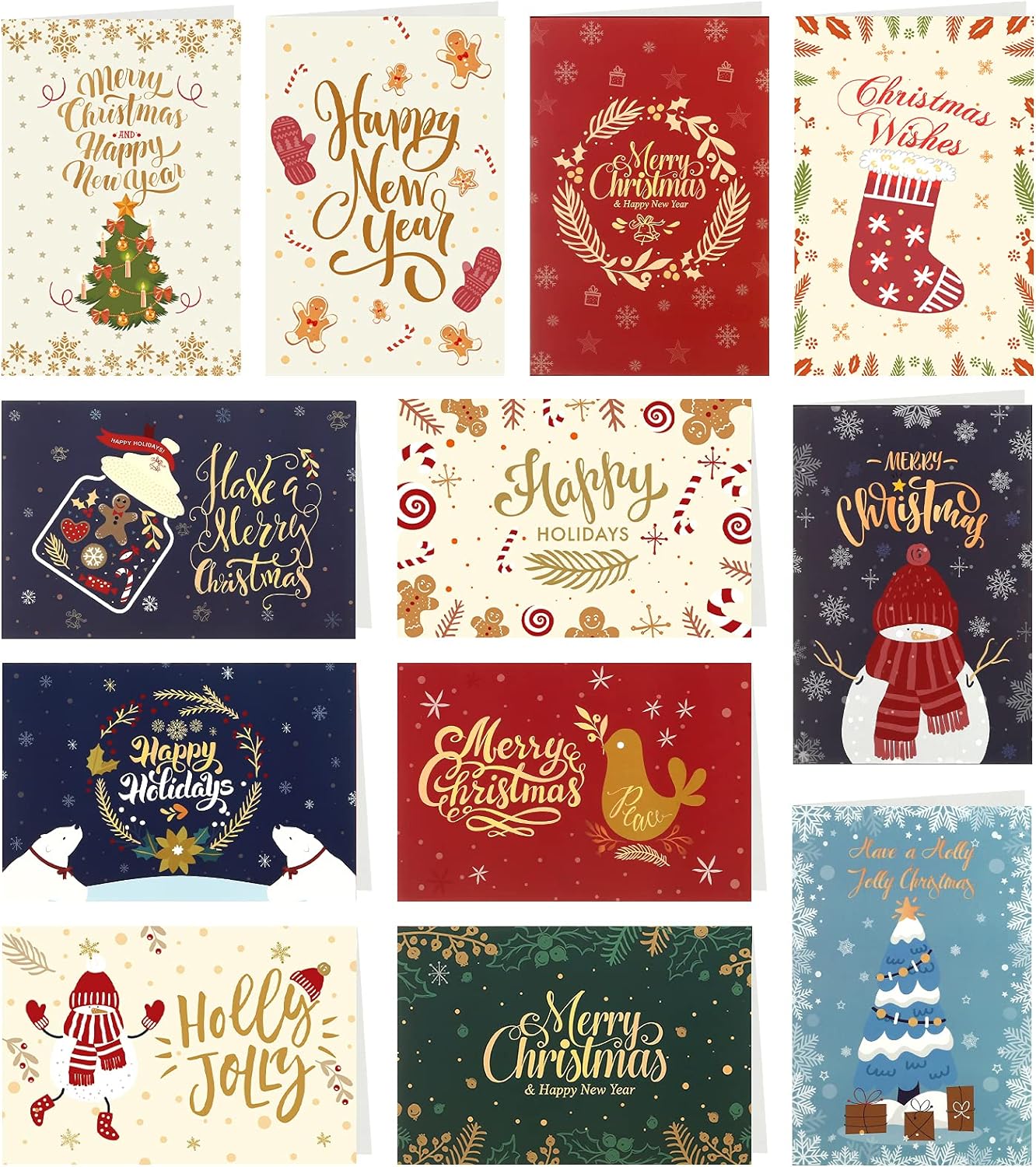 楽天市場】【送料無料】クリスマスカード メッセージカード 24枚セット
