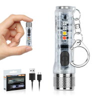 ハンディライト ミニ 懐中電灯 USB-C充電式 キーホルダーライト led 超小型 軍用 強力 防水 フラッシュラ…