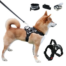 ペット ベルト犬用 ベルト　軍用ナイロン 耐摩耗性強い　滑り止めのハンドル　アクセサリ豊富　簡単装着 調整可能　通気性のある生地　安全ベルト
