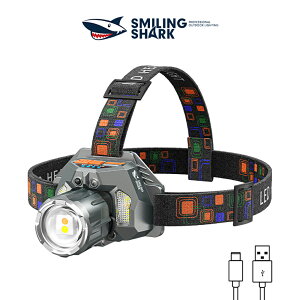 LEDwbhCgysmilingsharkzPx 230°LpƖ ԓ_ ZT[t USB[d 邢 hho y LEDwbhv LEDCg AEghAp Lv oR U ނ  hЃO