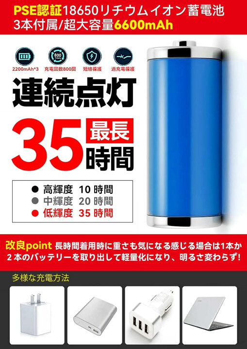 楽天市場】LED ヘッドライト XHP300 3000000ルーメン 高輝度 Type-C 