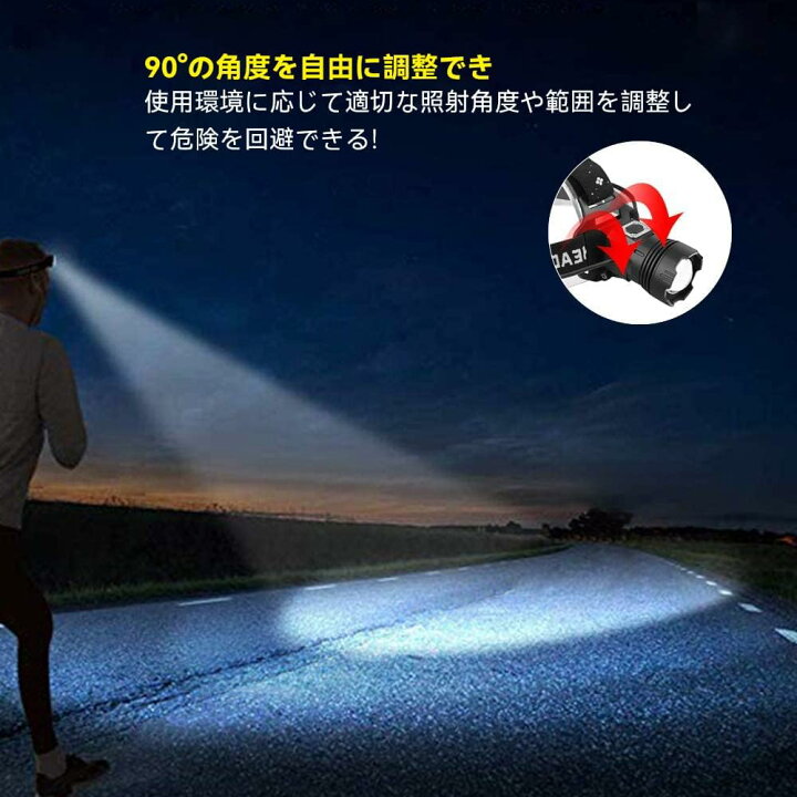 楽天市場】LED ヘッドライト XHP300 3000000ルーメン 高輝度 Type-C 