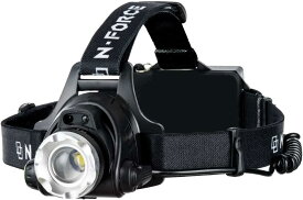 LED ヘッドライト センシングモード クイックオフ機能 防水 防塵 耐衝撃 電池式 N-FORCE SR-02