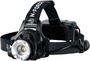ヘッドライト 充電式 センサー点灯 電池付属 釣り 登山 アウトドア用 作業灯 N-FORCE SR-01L