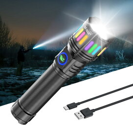 楽天市場】LED懐中電灯 強力 超高輝度 50000ルーメン フラッシュライト 