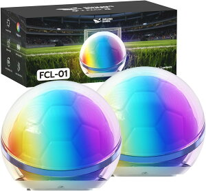 SmilingShark LED�����^�� FCL-01 �y360°�S�����ƎˁE�T�b�J�[�{�[���^�E�������O�z�L�����v�����^�� ���@�\ �~�j ���i�K���� �d���F RGB�J���[ �ԐF�_�� �[�d�� �h�� �y�� �R���p�N�g �t�b�N�t�� 1/
