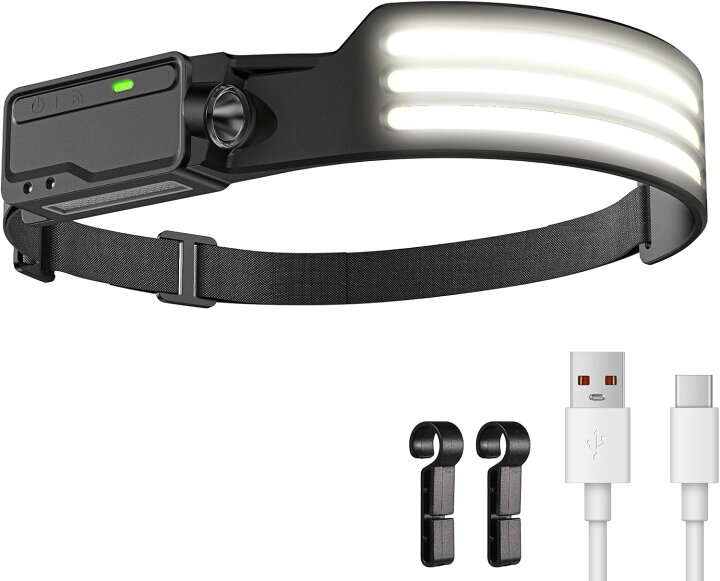 楽天市場】【無料配送】ヘッドライト 充電式 LED ヘッドランプ 