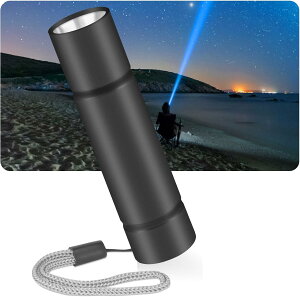 懐中電灯 LED懐中電灯 小型 充電式 アルミ合金素材 800ルーメン 3モード Type-C充電 強力 軽量 コンパクト 作業用 防水 防災 地震 停電 応急処置用品、ハイキング、釣り、キャンプ、アウトドア